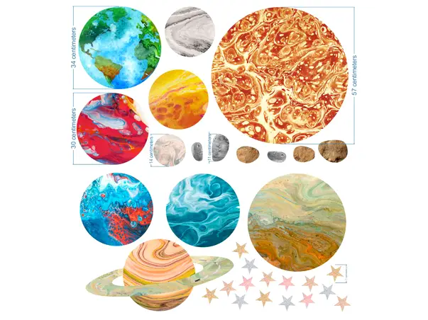 Set stickere copii model planete 4