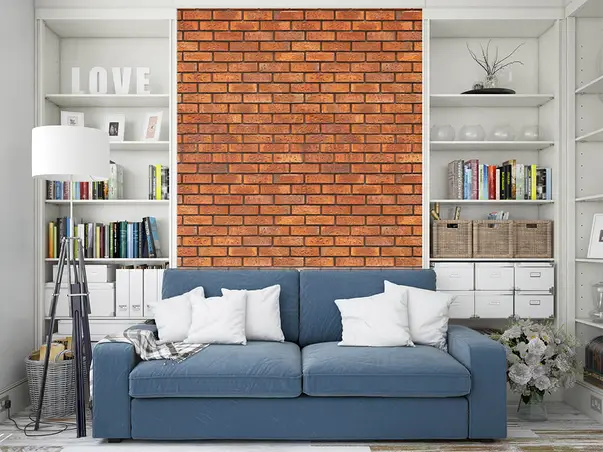 Simulare autocolant caramida rosie 2