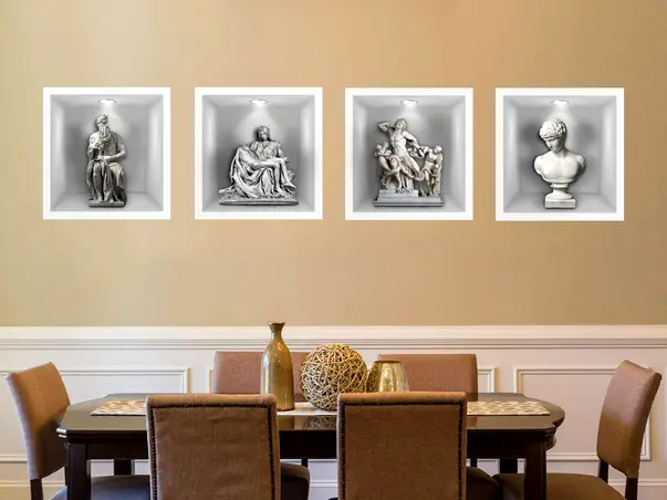 Sticker 3D nisa statui simulare 3