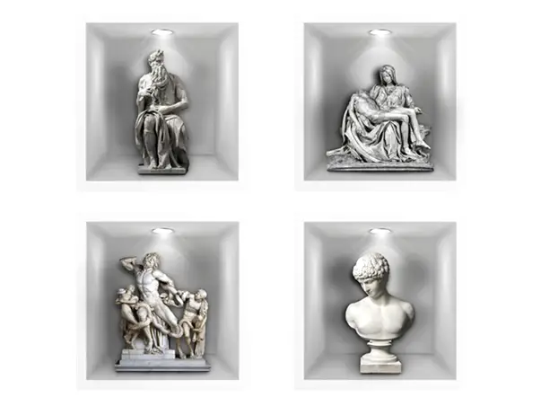 Sticker 3D nisa statui simulare 5