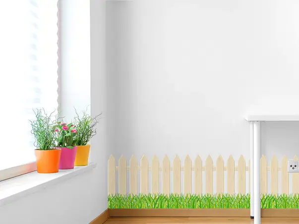 Sticker bordura gard cu iarba