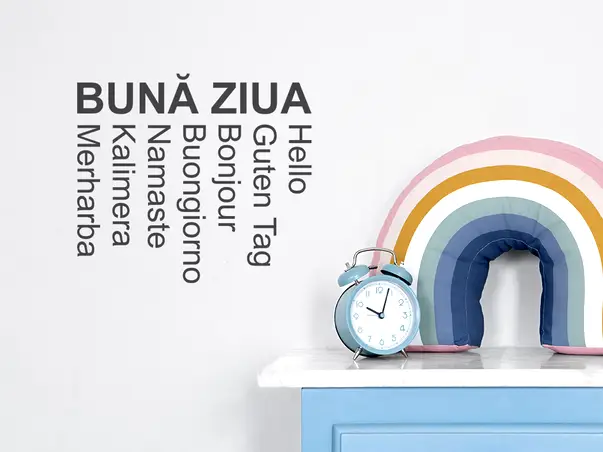 Sticker buna ziua negru v1