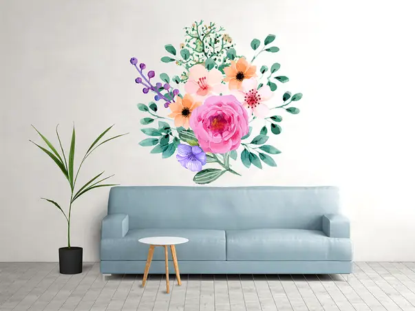 Sticker de perete model floral watercolor flow01 2