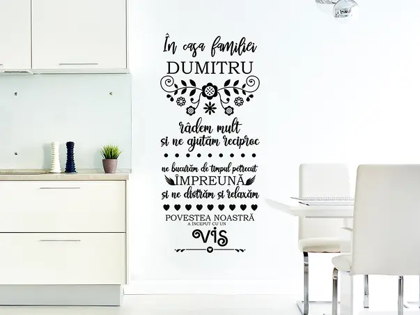 Sticker decorativ personalizabil In  casa familie Folina 3