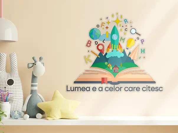 Sticker educativ copii model multicolor carte y1