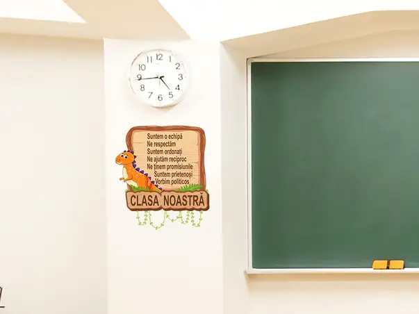 Sticker educativ pentru copii model clasa noastra dinozaur 4