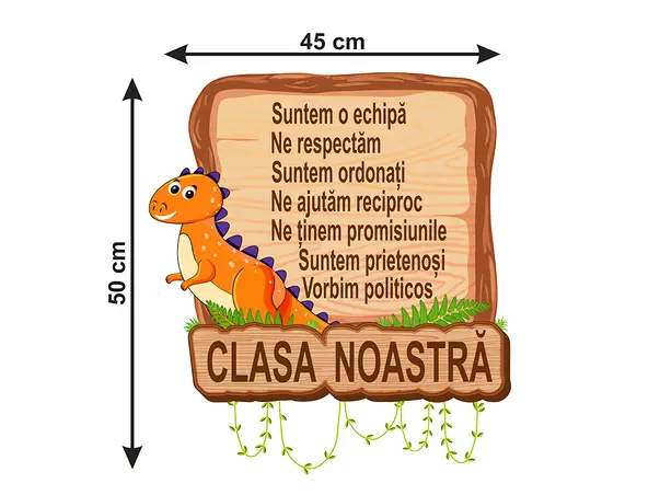 Sticker educativ pentru copii model clasa noastra dinozaur 5