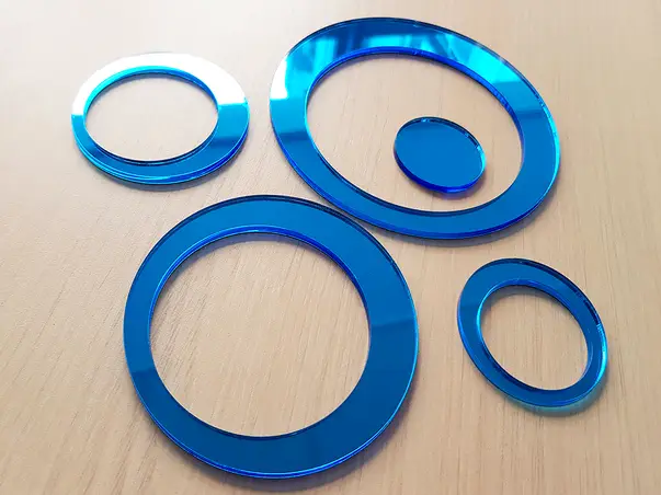 Sticker oglinda cercuri albastre