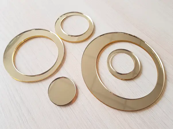 Sticker oglinda cercuri aurii