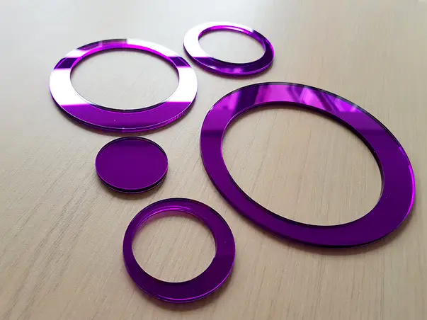 Sticker oglinda cercuri mov