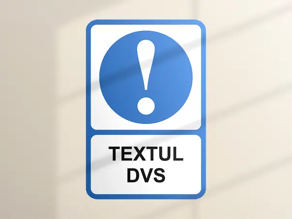 Sticker semnalistica personalizat albastru 1