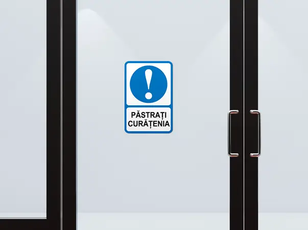 Sticker semnalistica personalizat albastru 3