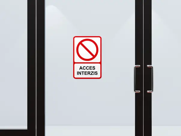 Sticker semnalistica personalizat rosu 3