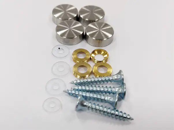 Surub cu cap crom pentru placi acrilice sau oglinzi 5