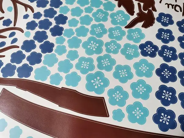 abtibilduri flori albastre