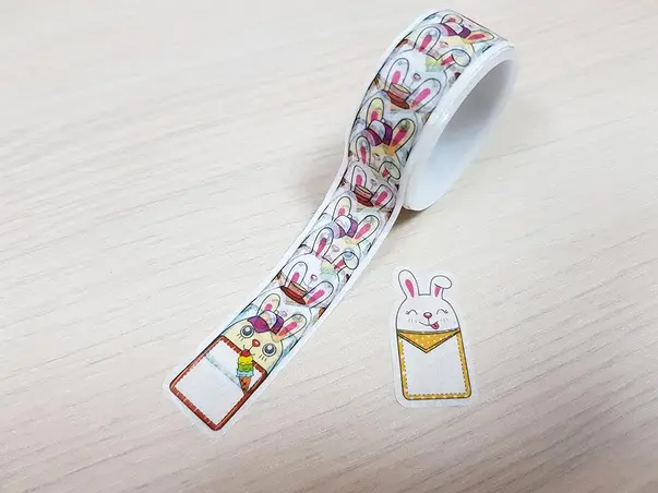 abtibilduri washi tape iepurasi