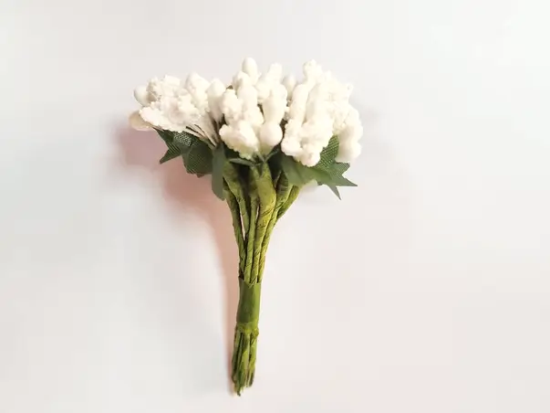 accesorii craft stamine artificiale albe