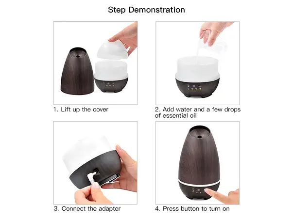 aparat aromaterapie lemn inchis