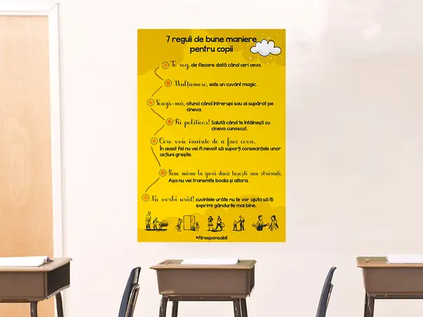 autocolant 7 reguli de bune maniere folina rola 63x90 1