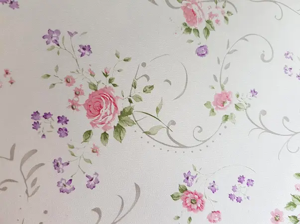 autocolant alb cu model floral discret