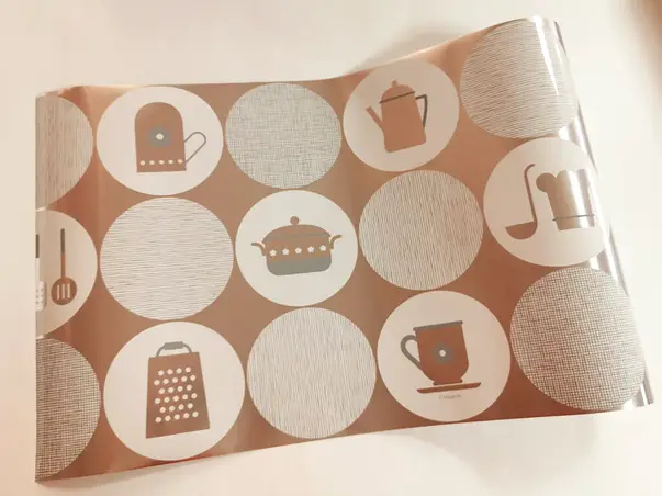 autocolant aluminiu argintiu pentru bucatarie