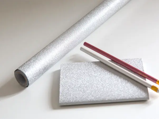 autocolant argintiu cu sclipici