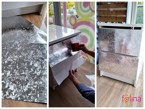 autocolant argintiu metalic