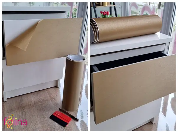 autocolant auriu mat efect metalic periat