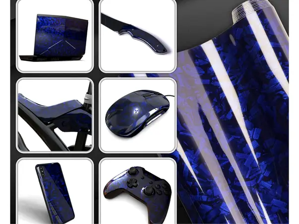 autocolant auto albastru lucios