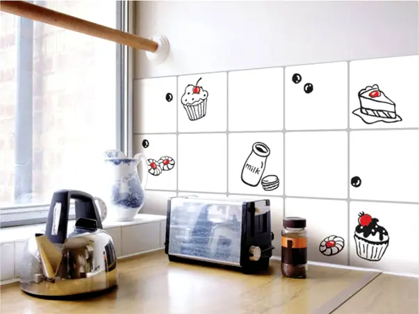 autocolant bucatarie aluminiu cupcake