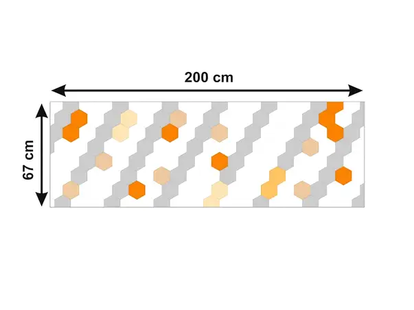 autocolant bucatarie hexagoane bej x1