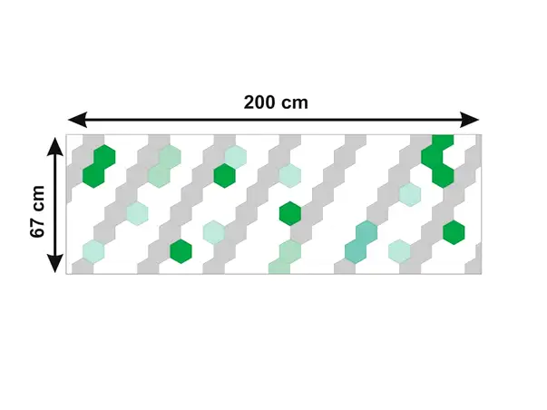autocolant bucatarie hexagoane lime x1