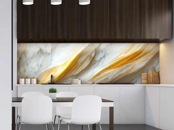 autocolant bucatarie model marmura aurie g 3