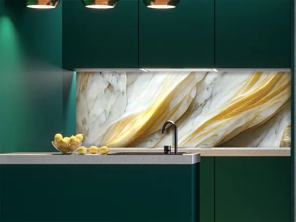 autocolant bucatarie model marmura aurie g 4