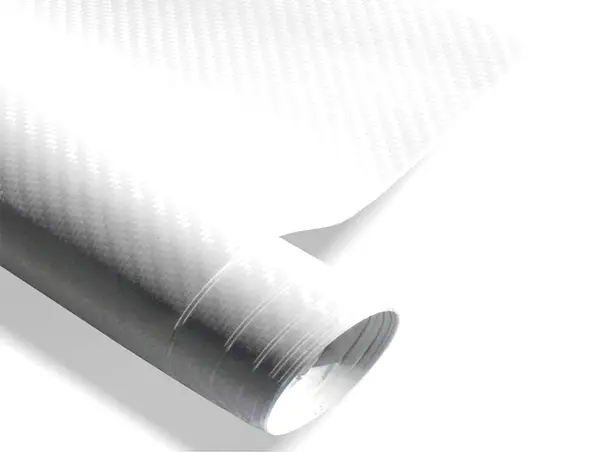 autocolant carbon 3D alb