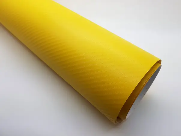 autocolant carbon 3d galben