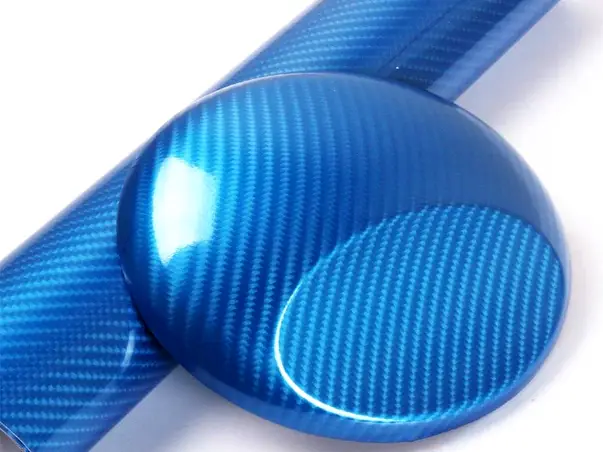 autocolant carbon 5d albastru