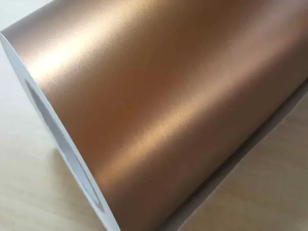 autocolant cu efect metalic aramiu print metal copper