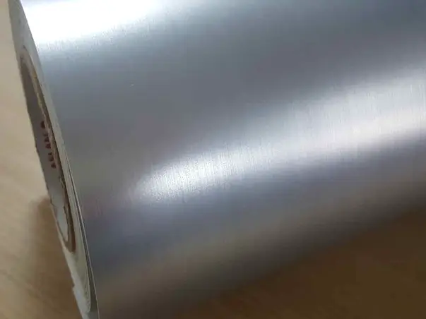 autocolant cu efect metalic argintiu print metal silver aslan 2