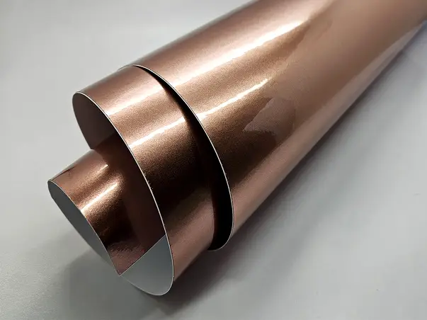 autocolant cu efect metalic rose gold folina