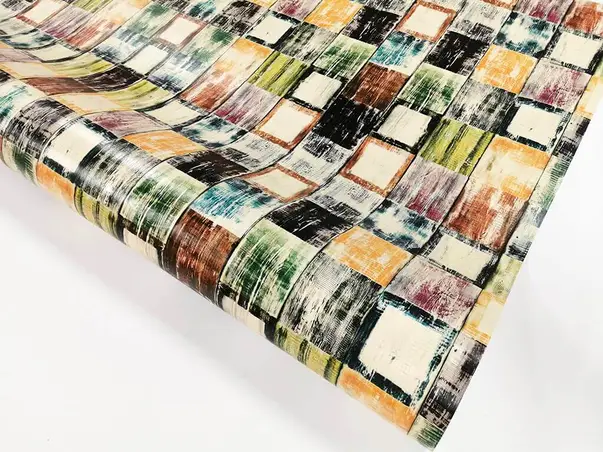 autocolant cu model geometric folina aspect vintage 130 cm latime