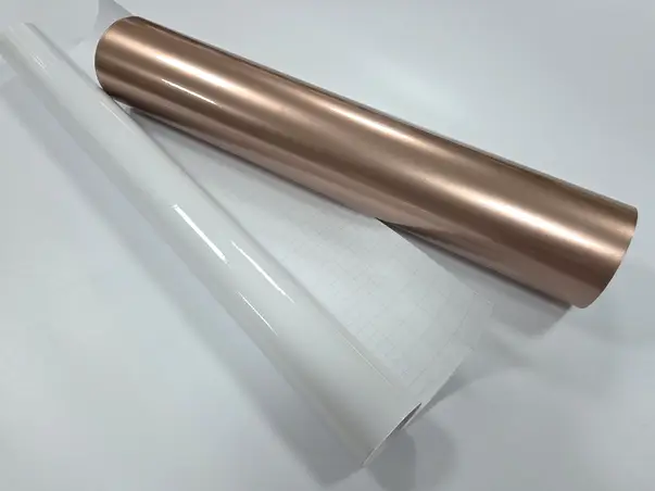 autocolant cutter plotter efect metalic rose gold