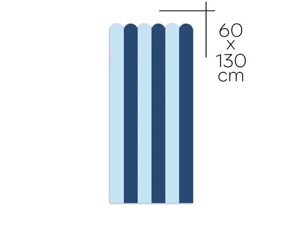 autocolant de perete in doua culori pentru camera copiilor model dungi albastre folina s01