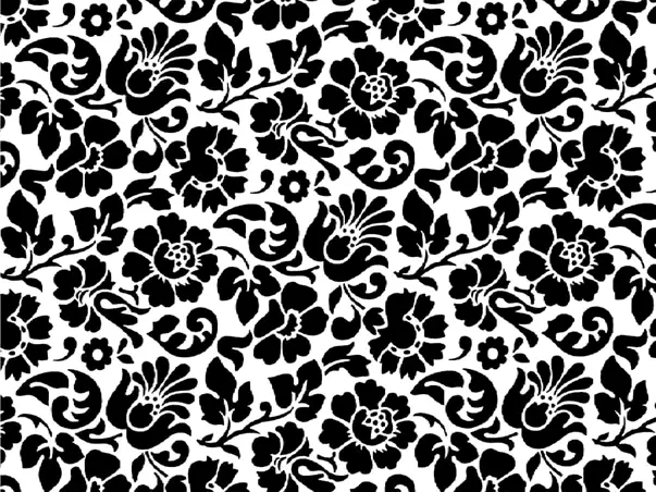 autocolant decorativ flori negre barock