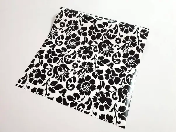 autocolant decorativ flori negre barock