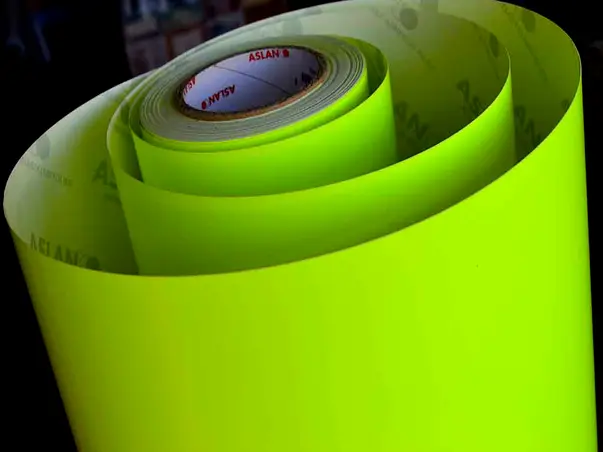 autocolant decorativ fluorescent galben