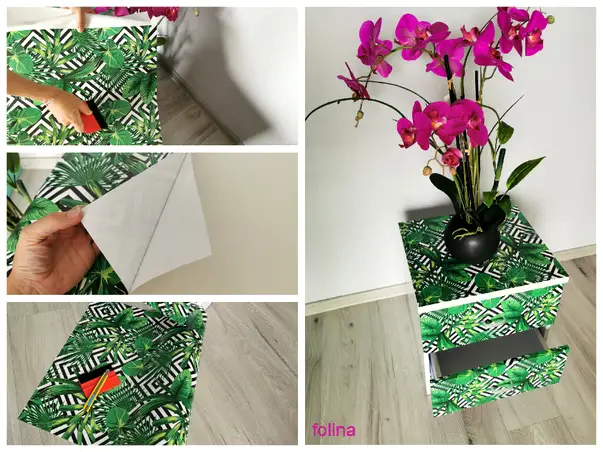 autocolant decorativ frunze verzi model exotic