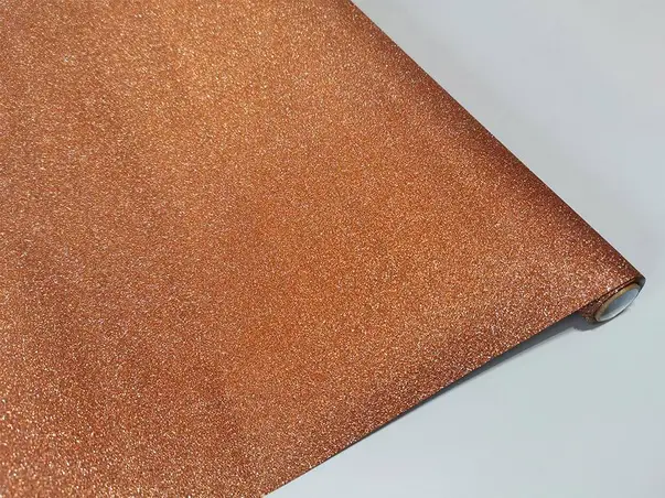 autocolant decorativ glitter copper dcfix cupru cu sclipici 67 200 cm