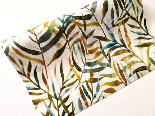 autocolant decorativ lorina dcfix gri cu imprimeu frunze verzi