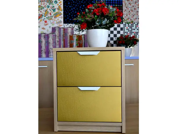 autocolant decorativ metalic auriu mat